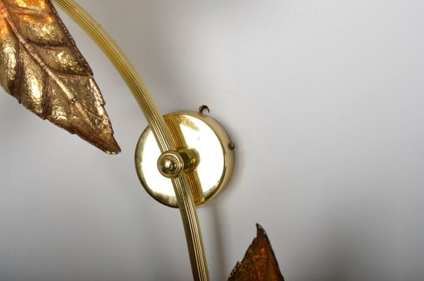 Willy Daro Style Brass Double Flower Sconce from Massive Lighting, 1970s-IV-887875