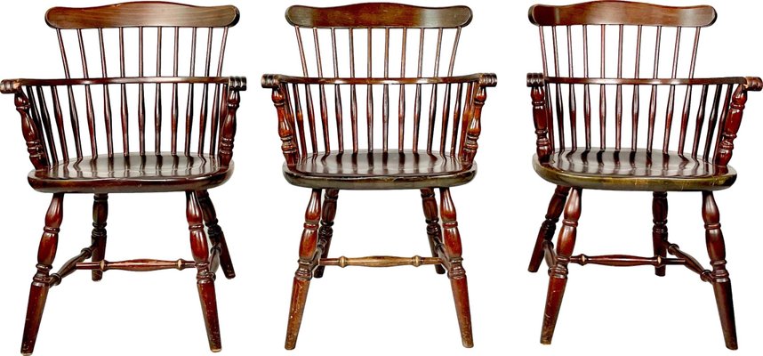 Windsor Chairs, UK, 1960s, Set of 3-ZCY-1375749