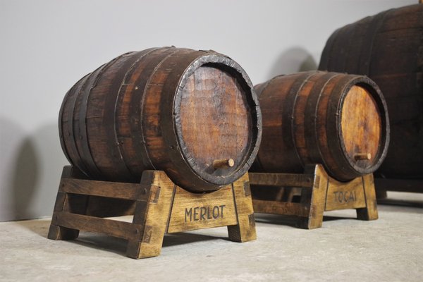 Wine Barrels, 1950s, Set of 3-KNM-1141556