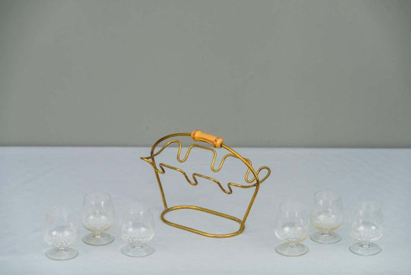 Wine Glass Holder, 1950s, Set of 7-SPD-1140183