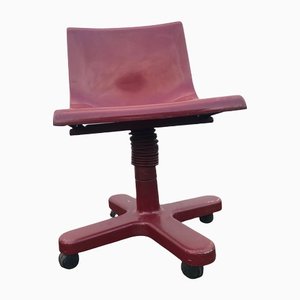 Wine Red Office Chair by Ettore Sottsass for Olivetti Italy, 1970s-XQY-1182523