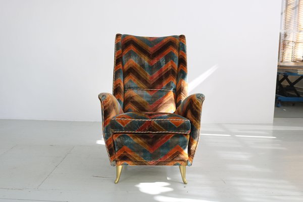 Wing Chair from I. S. A. Bergamo, Italy, 1950s-AA-1117882