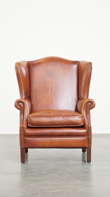 Wing Chair in Smooth Cowhide Leather-HPP-2023269