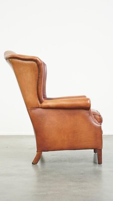 Wing Chair in Smooth Cowhide Leather-HPP-2023269