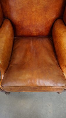 Wing Chairs in Sheepskin Leather, Set of 2-HPP-2033005