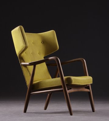 Wingback Armchair by Eva Koppel for Slagelse Møbelværk, Denmark, 1947-WNL-1713107