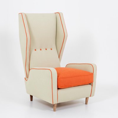 Wingback Lounge Chair attributed to Melchiore Bega, Italy, 1950s-VEI-1766007