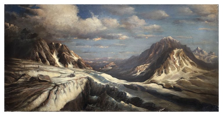 Winter Landescape, Dutch School, Oil on Canvas, Framed-YUW-1299393