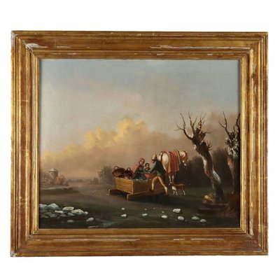 Winter Landscape, Oil on Canvas, 19th Century-VMM-2033304