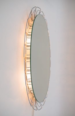 Wire Backlit Mirror, Germany, 1970s-KQB-989716