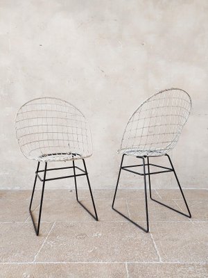 Wire Chairs by Cees Braakman and Adriaan Dekker for Pastoe, 1957, Set of 2-TDA-1426043