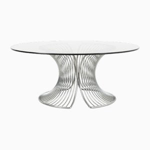 Wireframe Coffee Table in Smoked Glass-OKG-1755029