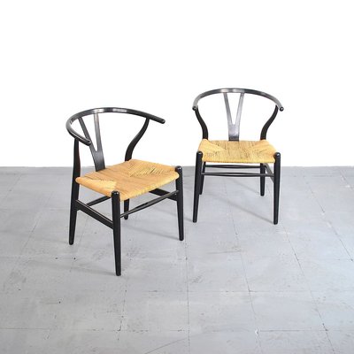 Wishbone Chairs by Hans J. Wegner for Carl Hansen & Søn, 1960s, Set of 2-JQO-829733