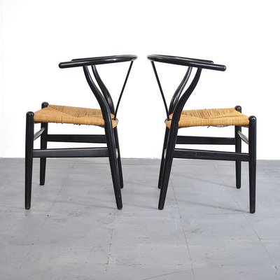 Wishbone Chairs by Hans J. Wegner for Carl Hansen & Søn, 1960s, Set of 2-JQO-829733