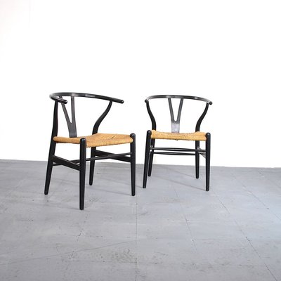 Wishbone Chairs by Hans J. Wegner for Carl Hansen & Søn, 1960s, Set of 2-JQO-829733