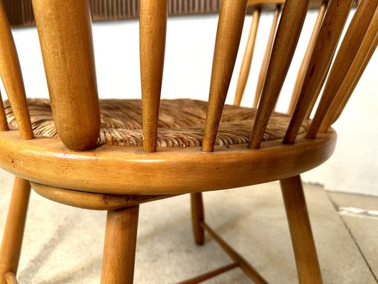 WKS 7 Armchair with Wickerwork Seat by Arno Lambrecht for Wk Möbel, Germany, 1950s-JP-1779460