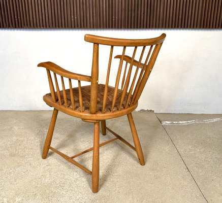 WKS 7 Armchair with Wickerwork Seat by Arno Lambrecht for Wk Möbel, Germany, 1950s-JP-1779460