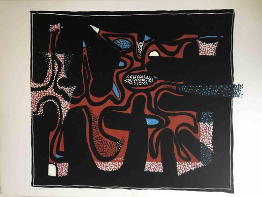 Wladimiro Tulli, Abstract Composition, 1970s, Original Screen Print-ZCI-986028