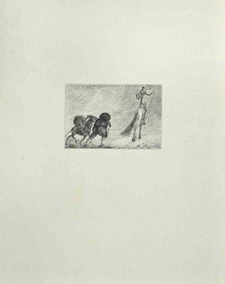 Wladyslaw Jahl, Don Quixote and Sancho Panza, Etching, 1951-ZCI-2029335