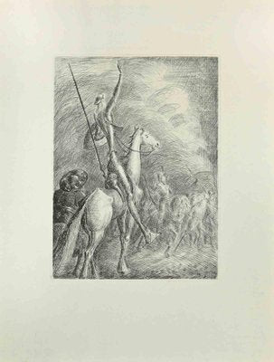 Wladyslaw Jahl, Don Quixote and Sancho Panza, Etching, 1951-ZCI-2029336