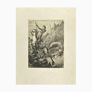 Wladyslaw Jahl, Don Quixote, Etching and Drypoint, 1951-ZCI-2029333