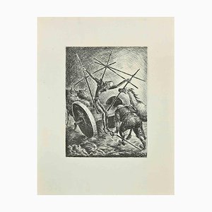 Wladyslaw Jahl, Don Quixote in the Chariot, Etching, 1951-ZCI-2029281