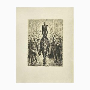 Wladyslaw Jahl, The Arrival of Don Quixote, Etching and Drypoint, 1951-ZCI-2029332