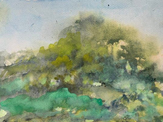 Włodzimierz Karczmarzyk, Landscape of the Kabacki Forest Reserve, 2000, Watercolor & Paper-XHG-2016046