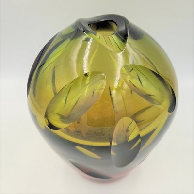 WMF Glass Vase by Erich Jachmann for WMF, 1950s-WK-1800552