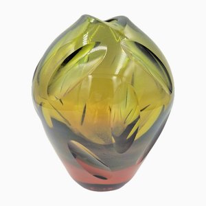 WMF Glass Vase by Erich Jachmann for WMF, 1950s-WK-1800552