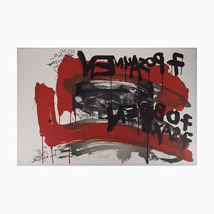 Wolf Vostell, Le cri: L’homme en noir, Original Lithograph, 1990-KHH-1282383