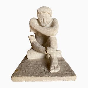 Woman Crouching Sculpture, 1970s, Concrete-QKG-1368347