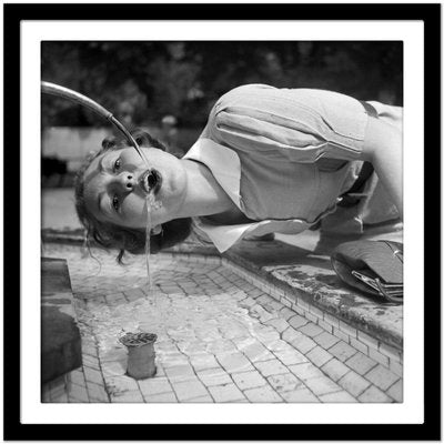 Woman Drinking From Well at Bad Cannstatt, Stuttgart Germany, 1935-DYV-988145