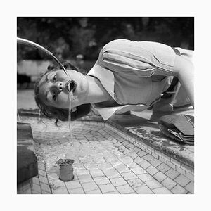 Woman Drinking From Well at Bad Cannstatt, Stuttgart Germany, 1935-DYV-988145