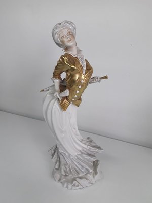 Woman Figurine by Cacciapuoti for Silvio Righetto, 1930s-OLY-823205