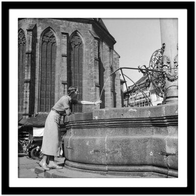 Woman, Fountain, Heiliggeist Church Heidelberg, Germany 1936, Printed 2021-DYV-990662