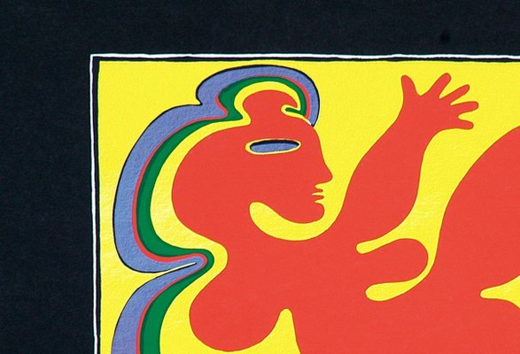 Woman on Yellow - Original Screen Print by Fritz Baumgartner - 1970 ca. 1970-ZCI-760347