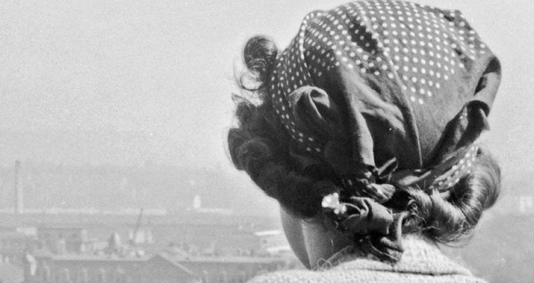 Woman Under the Chimes of City Hall, Stuttgart Germany, 1935-DYV-988166