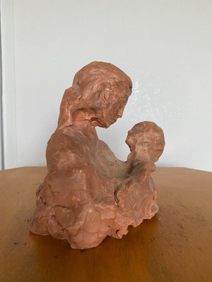 Woman with a Child Sculpture, 1970s, Plaster-QKG-1368440