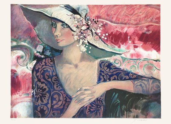 Woman with Flowered Hat by Sachiko Imai-FMZ-896053