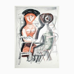 Women at the Table - Original Lithograph by Massimo Campigli - 1952 1952-ZCI-759295