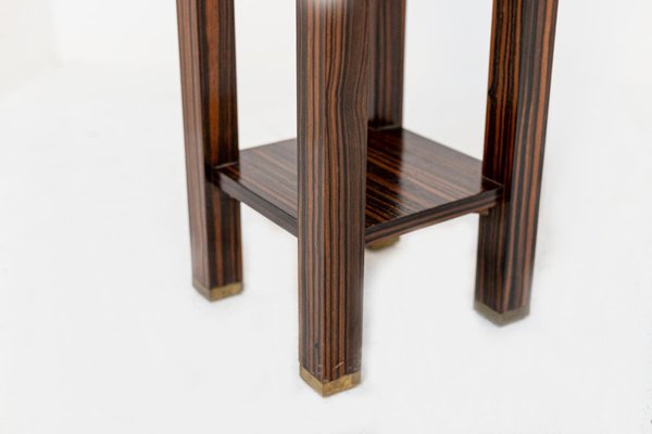 Wood and Brass Side Table by Jacques-E'mile Ruhlmann for Atelier J. E. Ruhlmann-RCE-1099488