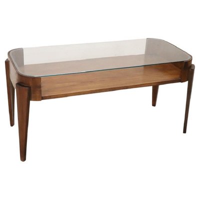 Wood and Glass Coffee Table, 1950s-DCO-1797386