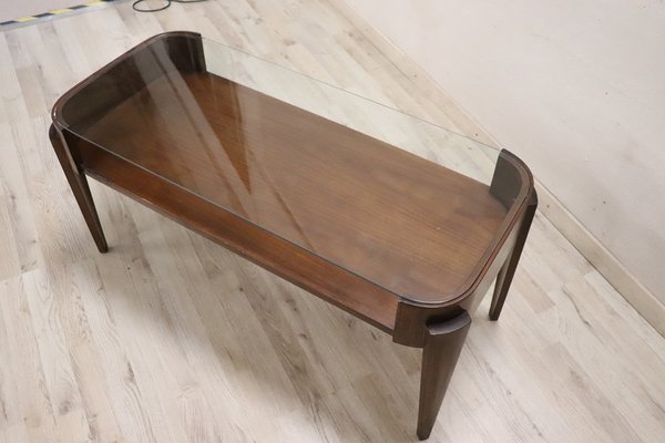 Wood and Glass Coffee Table, 1950s-DCO-1797386