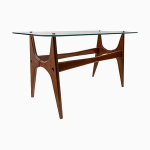 Wood and Glass Coffee Table, 1970s-WFS-2032813