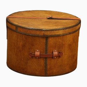 Wood and Leather Hat Trunk-EMZ-1760859