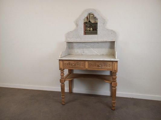 Wood and Marble Dressing Table-TUK-2020097