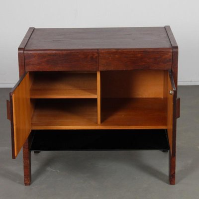 Wood and Opaline Sideboard, 1970s-DAD-1739352