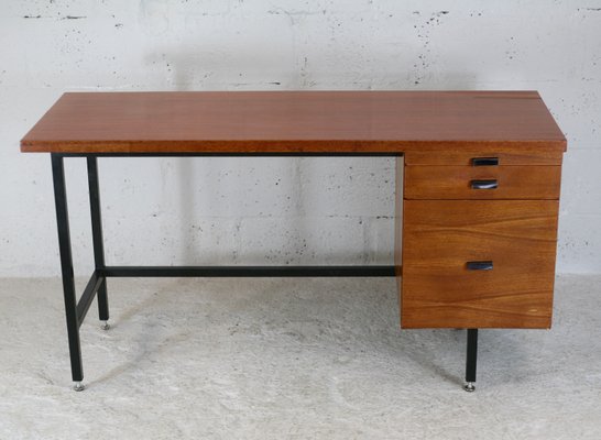 Wood and Steel Desk, France, 1960-MAO-1107602