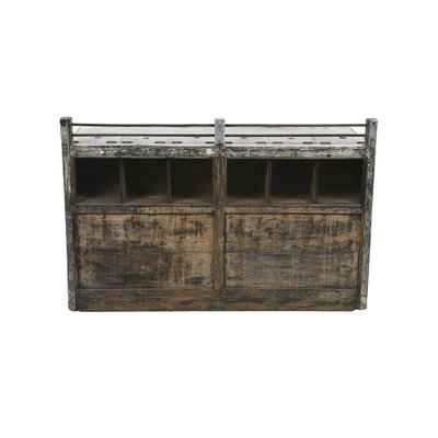 Wood and Zinc Tea Counter With 20 Drawers-NQ-1111324